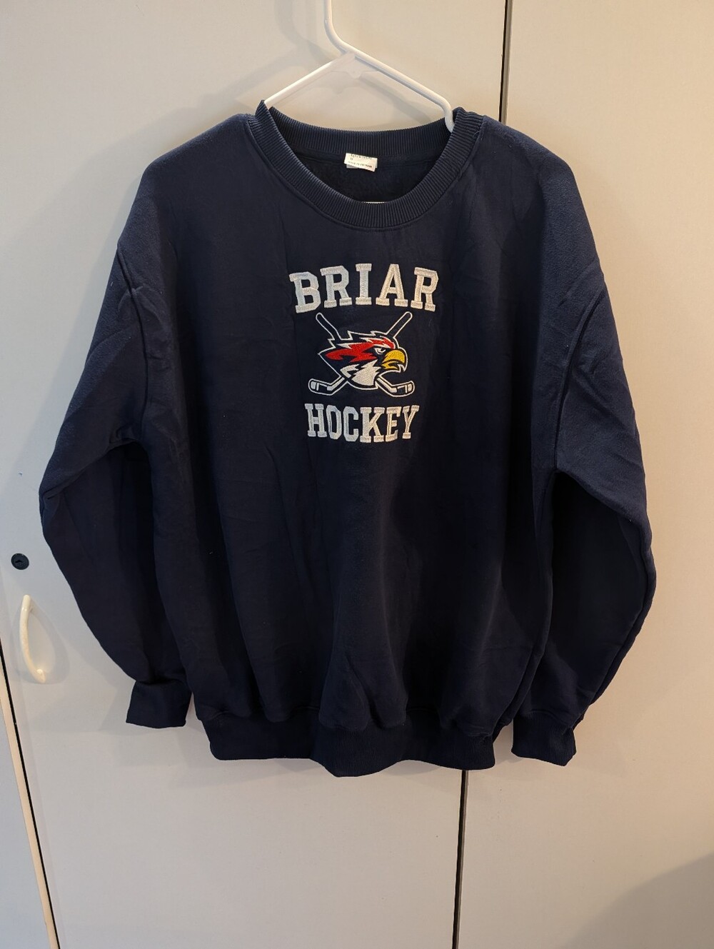 Off Campus Briar College Hockey Navy Crewneck Graham Sweatshirt